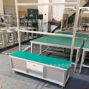 Workshop Anti-Static Operation Table Custom Made from Drawings Assembly Line Aluminum Alloy Operation Table Custom Made Production Equipment Frame