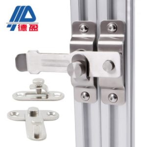 Deying Industrial Aluminum Profile Accessories Stainless Steel Door Latch Wardrobe Door & Window Lock Latch Bolt Switch Electrical BoxCabinet Door Tog