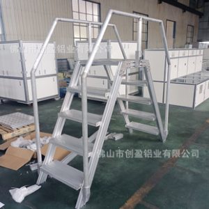 Assembly Line Crossover Bridge Custom Aluminum Alloy Profile Step Ladder Equipment Instrument Maintenance Platform Production Line Crossover Custom
